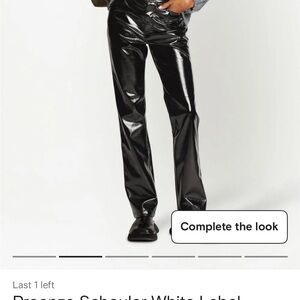 Proenza Schouler Black Shiny Leather Pants